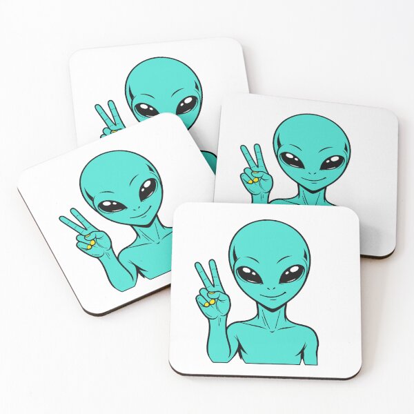 Item preview, ZORGO Alien Peace Sign – Funny Space Alien Peace Gesture Sticker designed and sold by The-Visitors.