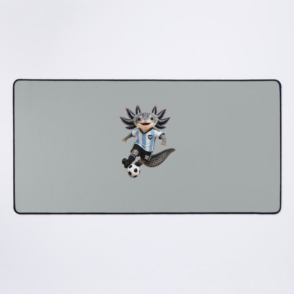 Item preview, Cute Argentina Axolotl Soccer Mascot – Number 10 Football Fan Cartoon designed and sold by MonsoonInkX.