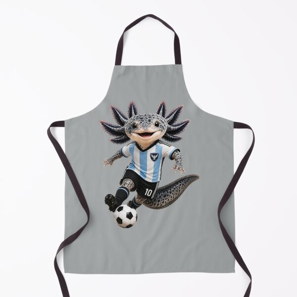 Item preview, Cute Argentina Axolotl Soccer Mascot – Number 10 Football Fan Cartoon designed and sold by MonsoonInkX.