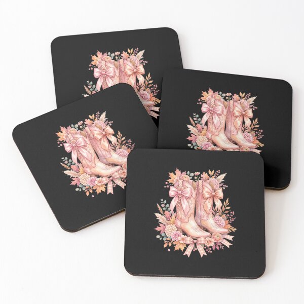 Item preview, Pink Coquette Cowgirl Boots with Floral Western designed and sold by dudelinart.