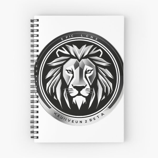 Item preview, Epic Black & Silver Lion Crest – Minimalist Circular Vector Logo designed and sold by Artisan Finds Online.