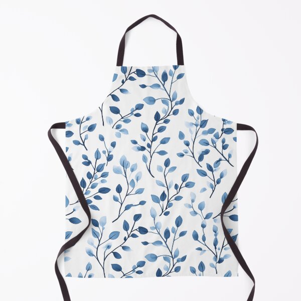 Item preview, Soft blue floral pattern with delicate white blossoms designed and sold by Rue Market.