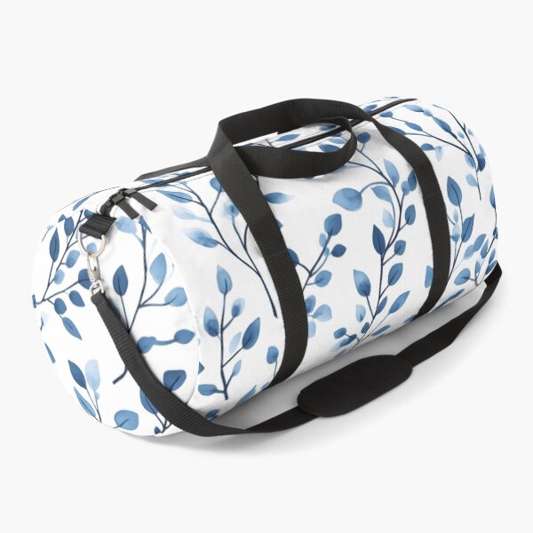Item preview, Soft blue floral pattern with delicate white blossoms designed and sold by Rue Market.