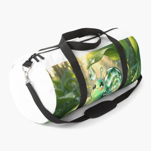 Item preview, Morning Dew Serenity - Cute Emerald Snail on a Fresh Rain-Kissed Leaf designed and sold by ABYSSLAB.