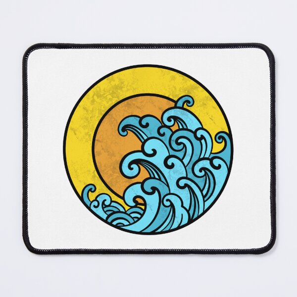 Item preview, golden moon & japanese wave designed and sold by JosieBauch.
