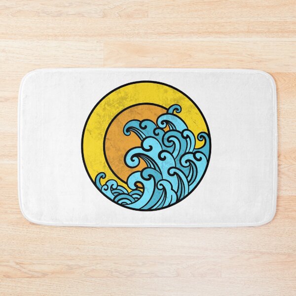 Item preview, golden moon & japanese wave designed and sold by JosieBauch.