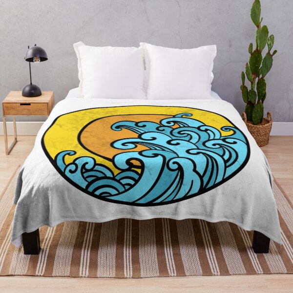 Item preview, golden moon & japanese wave designed and sold by JosieBauch.