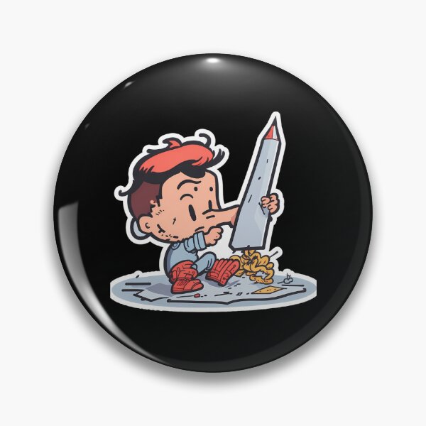 Item preview, Cute Little Boy Sharpening Huge Grey Pencil designed and sold by Amir9a.