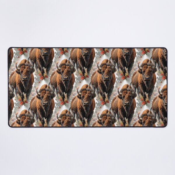 Item preview, Bison Surrounded By Castilleja linariaefolia Flowers Pattern designed and sold by taiche.