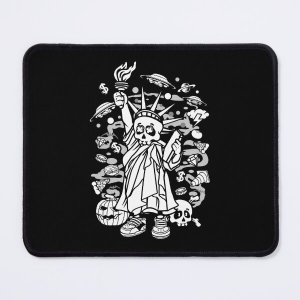 Item preview, Skull Statue Of Liberty Doodle Art Space Pizza Trash Culture designed and sold by Amir9a.