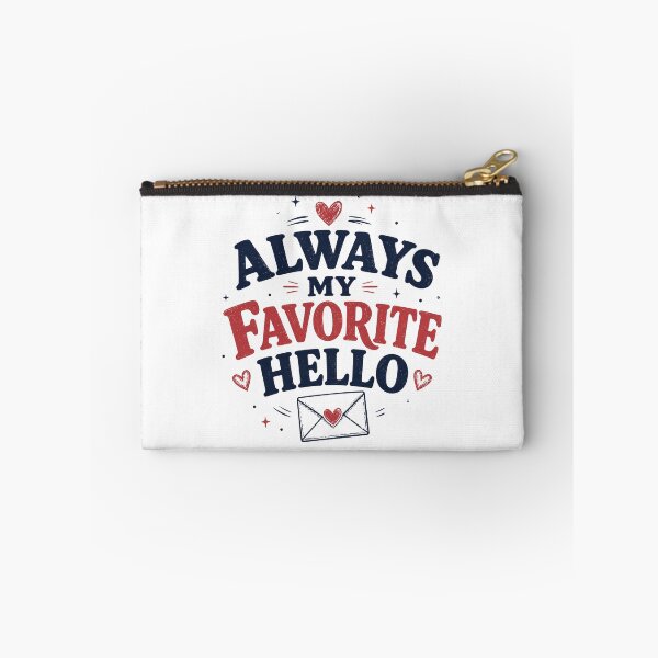 Item preview, Always My Favorite Hello | Cute Romantic Typography | Vintage Love Quote for Couples designed and sold by Lovestickerco.