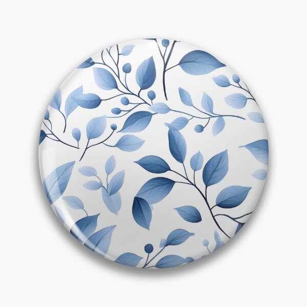 Item preview, Soft blue floral pattern with delicate white blossoms designed and sold by Rue Market.