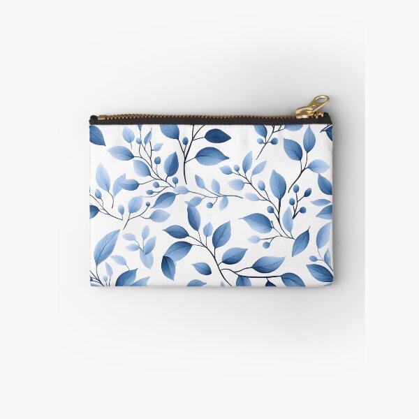 Item preview, Soft blue floral pattern with delicate white blossoms designed and sold by Rue Market.