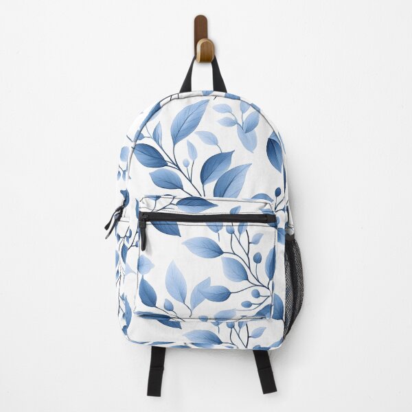 Item preview, Soft blue floral pattern with delicate white blossoms designed and sold by Rue Market.