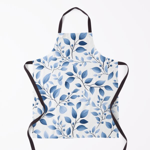 Item preview, Soft blue floral pattern with delicate white blossoms designed and sold by Rue Market.
