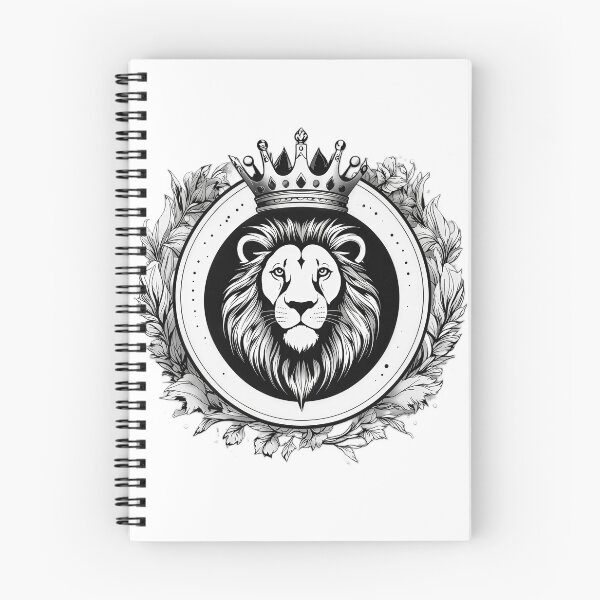 Item preview, Royal Crowned Lion Crest – Elegant Monochrome Heraldic Emblem designed and sold by Artisan Finds Online.