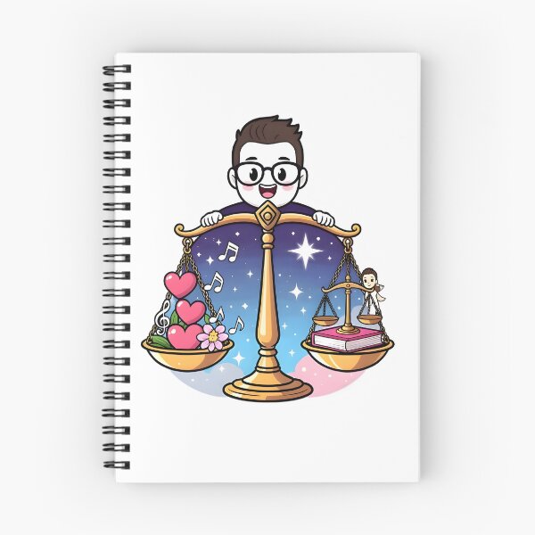 Item preview, Funny Libra Guy Books Music Love Balance Scales Art designed and sold by Zodiac Celestial Art.