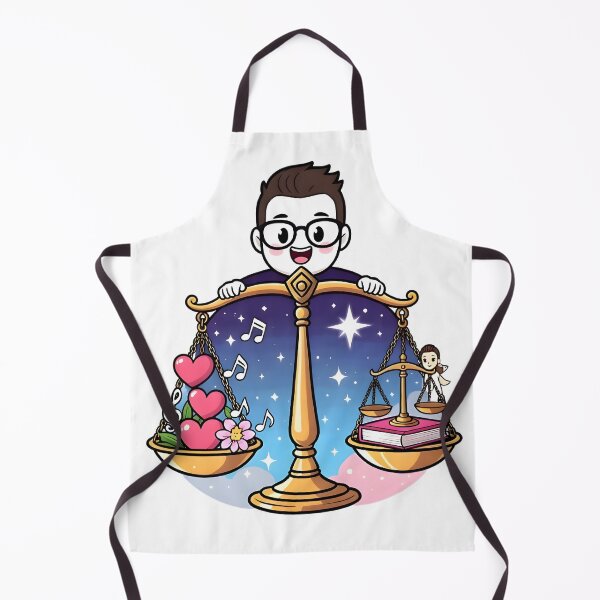 Item preview, Funny Libra Guy Books Music Love Balance Scales Art designed and sold by Zodiac Celestial Art.