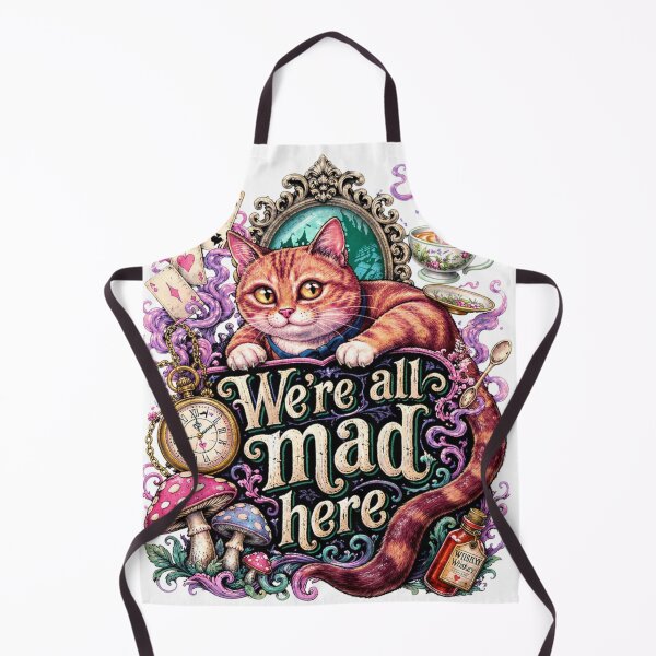 Item preview, We're All Mad Here | Cheshire Cat Wonderland Fantasy Art designed and sold by Jen.Lou.