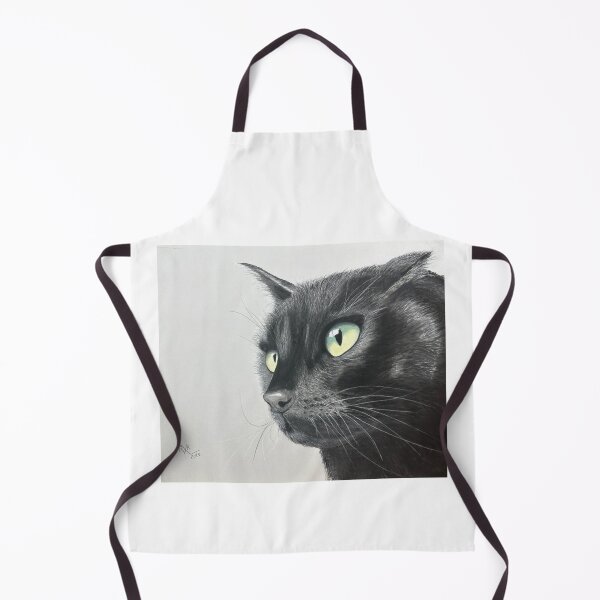 Aperçu de l'œuvre Chat noir, peint aux pastels secs, oeuvre originale créée et vendue par ROXANEDS.