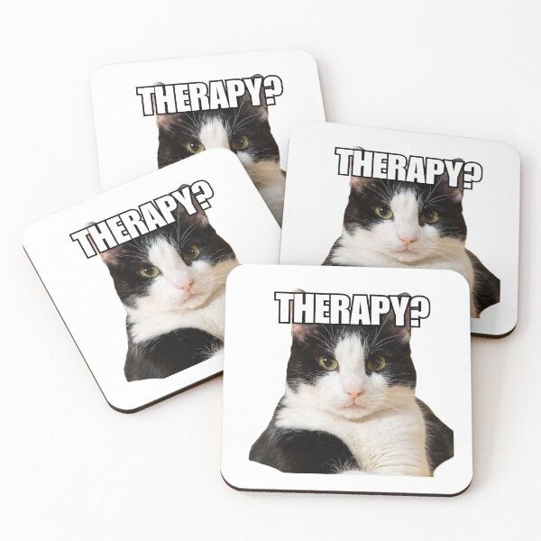 Item preview, Copy of Cat Meme 'Therapy?' designed and sold by Late Theory.