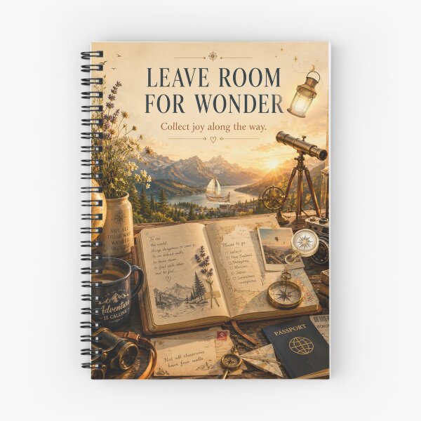 Item preview, Leave Room for Wonder | Vintage Travel Wall Art | Adventure Home Decor Print designed and sold by The Happy Shelf.