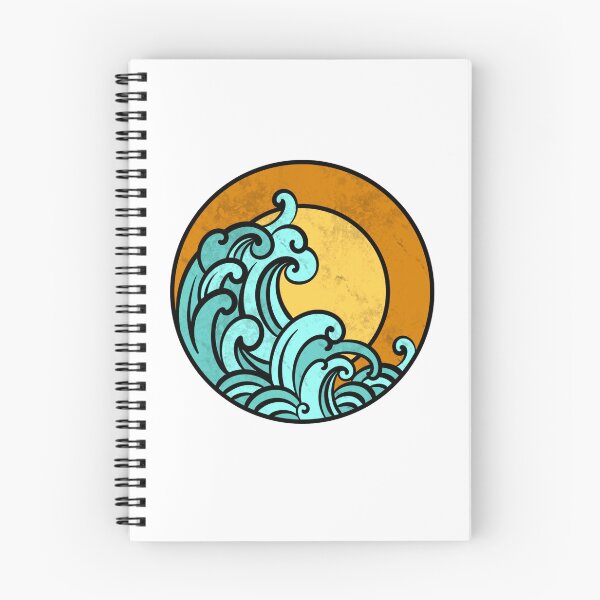 Item preview, japanese great waves & golden sun designed and sold by JosieBauch.