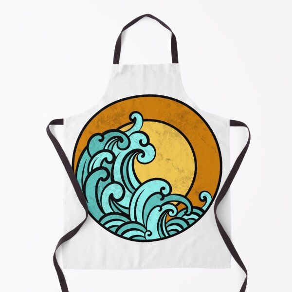 Item preview, japanese great waves & golden sun designed and sold by JosieBauch.