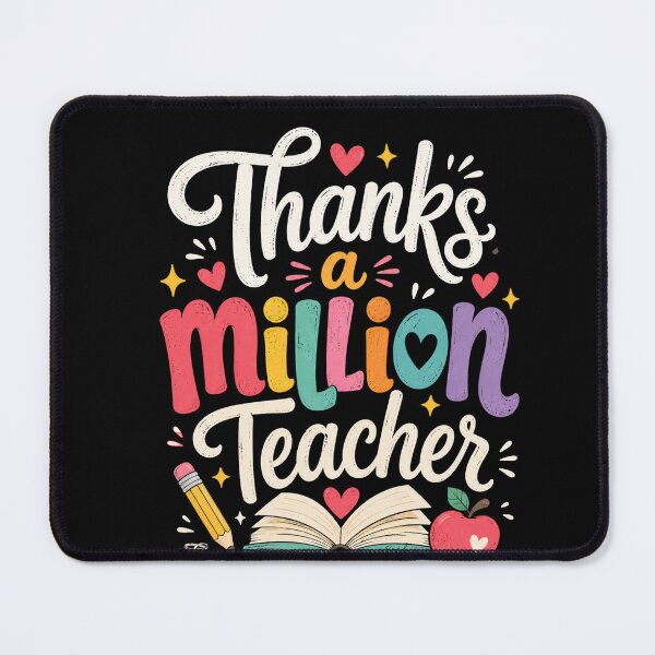 Item preview, Thanks a million teacher with book and pencil brafdesign designed and sold by Brafdesign.