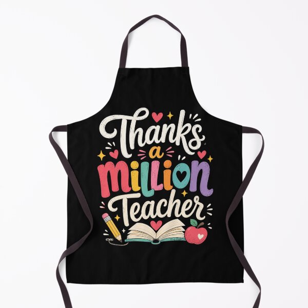 Item preview, Thanks a million teacher with book and pencil brafdesign designed and sold by Brafdesign.