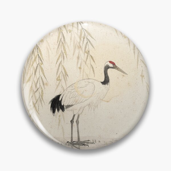 Item preview, Ink Crane Among Willows designed and sold by PictorialWhimsy.