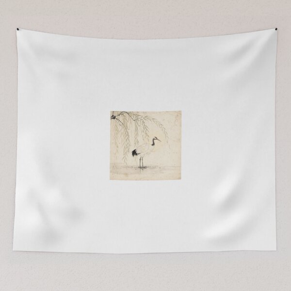 Item preview, Ink Crane Among Willows designed and sold by PictorialWhimsy.