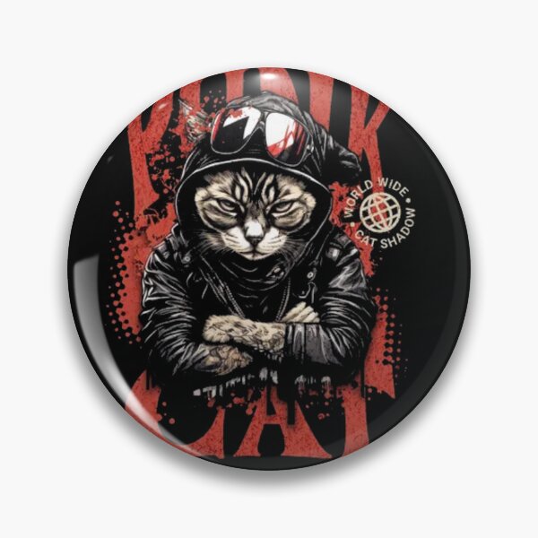 Item preview, Punk Cat - Retro Rebel Rocker Cat designed and sold by GenZFashion000.