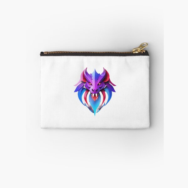 Item preview, Neon Purple Dragon Emblem – Symmetrical Fantasy Vector Logo designed and sold by Artisan Finds Online.