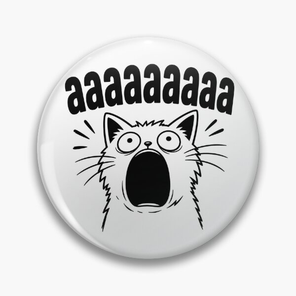 Item preview, Aaaaaa - Funny Panicked Screaming Cat Meme designed and sold by SociallyDeadClub.