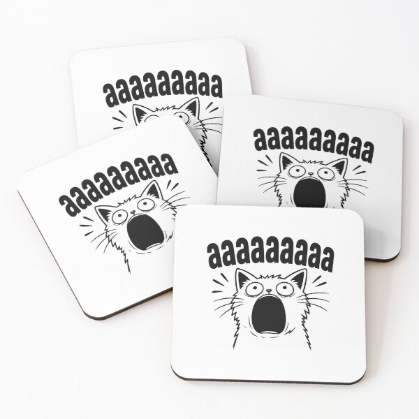 Item preview, Aaaaaa - Funny Panicked Screaming Cat Meme designed and sold by SociallyDeadClub.