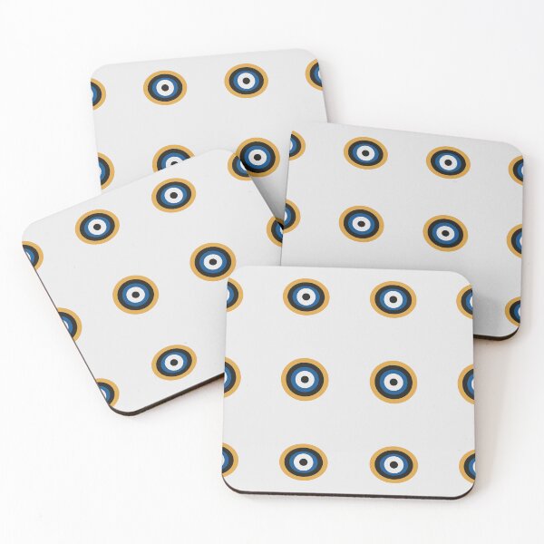 Item preview, Simple Evil Eyes Pattern 1 - Greek Blue, Gold and White designed and sold by Daniel Bevis Design.