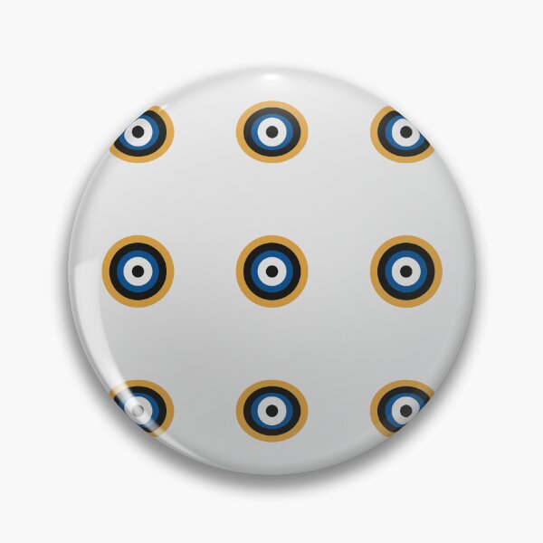 Item preview, Simple Evil Eyes Pattern 1 - Greek Blue, Gold and White designed and sold by Daniel Bevis Design.