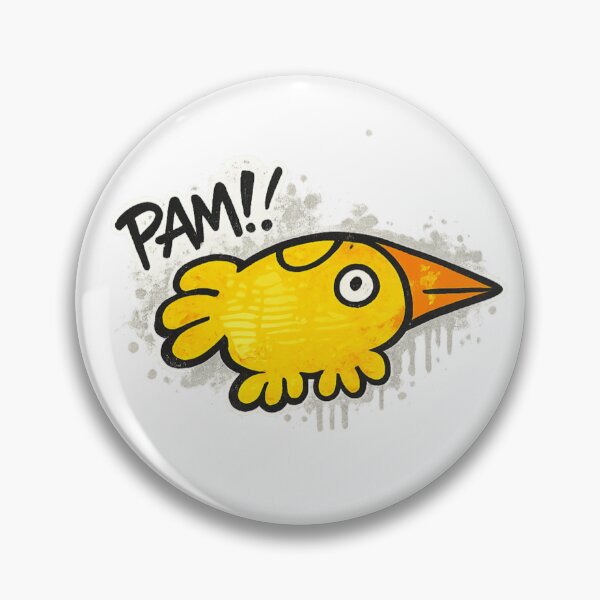 Item preview, Yellow Pam Graffiti Bird | Melbourne Street Art Inspired Sticker & T-Shirt designed and sold by Punch81.