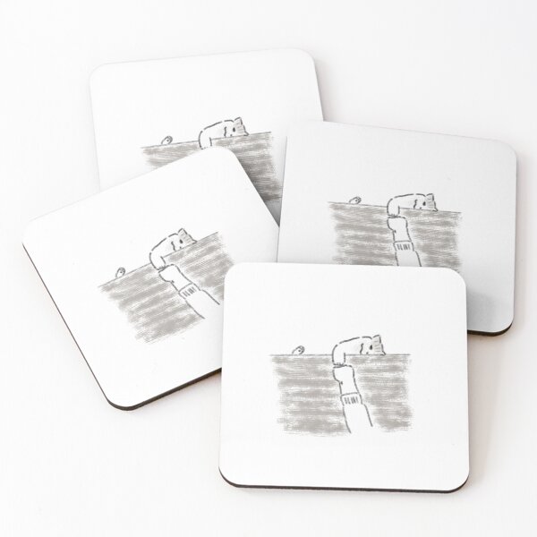 Item preview, Cute Cat Peeking from Pocket Hand-Drawn designed and sold by raun.draw.