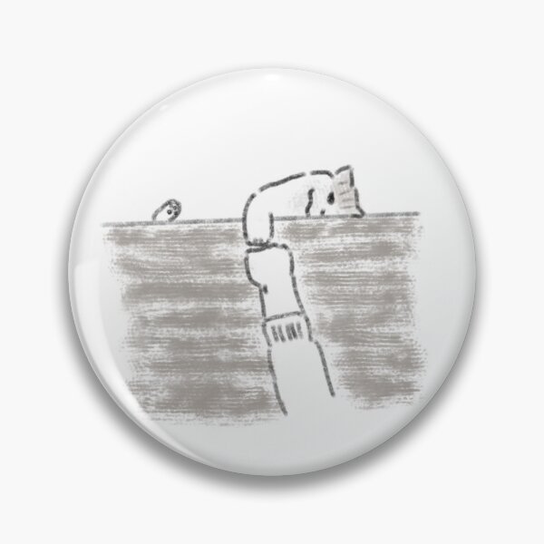 Item preview, Cute Cat Peeking from Pocket Hand-Drawn designed and sold by raun.draw.