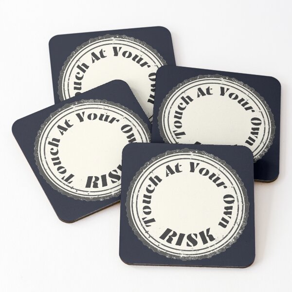 Item preview, Vintage Stamp Style Touch At Your Own Risk Funny Badge designed and sold by Biedroneczka.