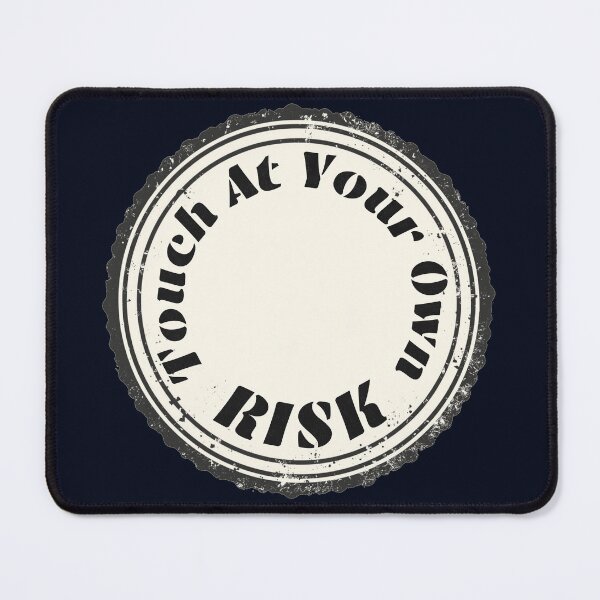 Item preview, Vintage Stamp Style Touch At Your Own Risk Funny Badge designed and sold by Biedroneczka.