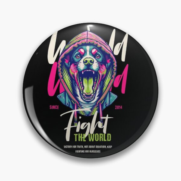 Item preview, Fight The World - Cyberpunk Neon Wolf Rebel designed and sold by GenZFashion000.