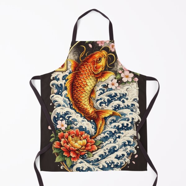 Item preview, Japanese Koi Fish Tattoo | Traditional Irezumi Art with Sakura, Peony & Waves designed and sold by Neo Tokio.