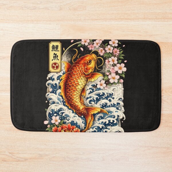 Item preview, Japanese Koi Fish Tattoo | Traditional Irezumi Art with Sakura, Peony & Waves designed and sold by Neo Tokio.