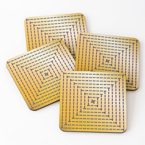 Item preview, Gold Spiral Labyrinth Pattern - Geometric Maze Abstract Design designed and sold by Ihor Ivanov.
