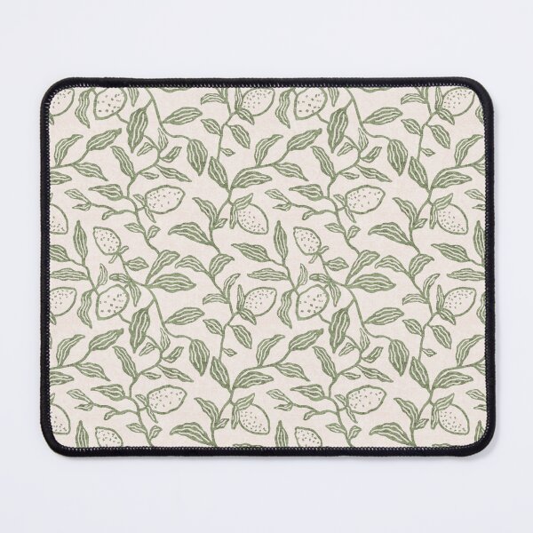 Item preview, Copy of Vintage trailing lemons muted green designed and sold by aliceandida.