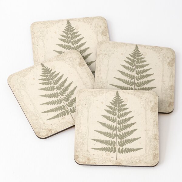Item preview, Antique Pressed-Fern Botanical Plate designed and sold by PictorialWhimsy.