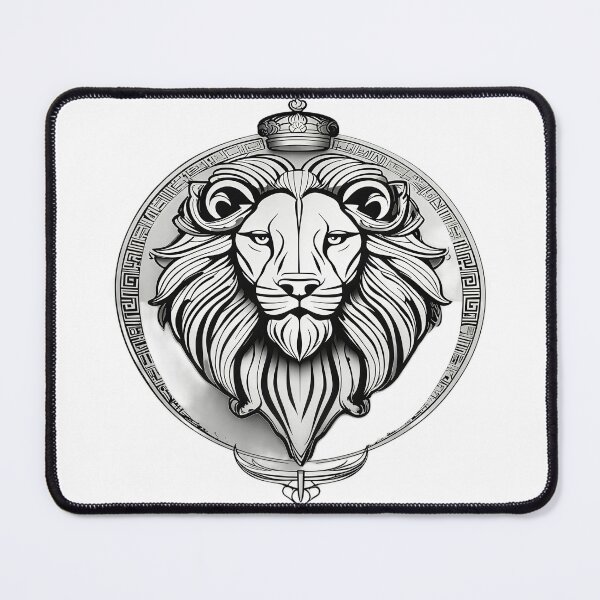 Item preview, Regal Silver Lion Crest – Luxury Heraldic Fashion Logo designed and sold by Artisan Finds Online.